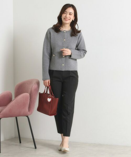 ITS'DEMO / イッツデモ ノーカラージャケット | 【手洗い可】ニットジャケット | 詳細12