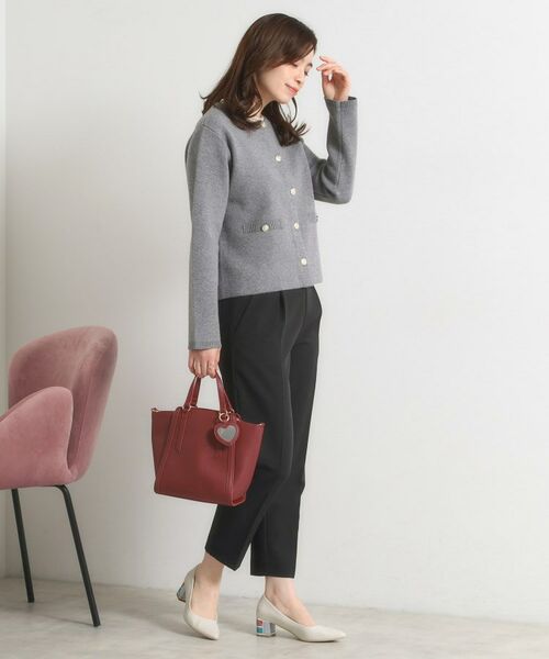 ITS'DEMO / イッツデモ ノーカラージャケット | 【手洗い可】ニットジャケット | 詳細13