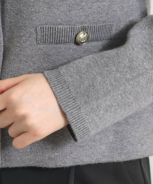 ITS'DEMO / イッツデモ ノーカラージャケット | 【手洗い可】ニットジャケット | 詳細20