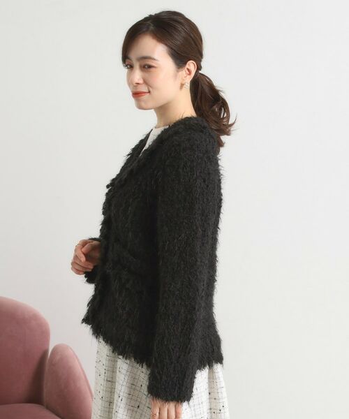 ITS'DEMO / イッツデモ ノーカラージャケット | ファンシーヤーンニットジャケット | 詳細10