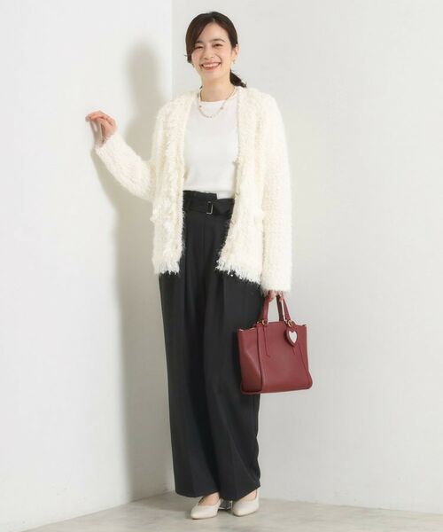 ITS'DEMO / イッツデモ ノーカラージャケット | ファンシーヤーンニットジャケット | 詳細2