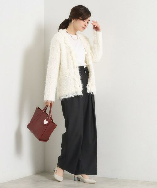 ITS'DEMO / イッツデモ ノーカラージャケット | ファンシーヤーンニットジャケット | 詳細3