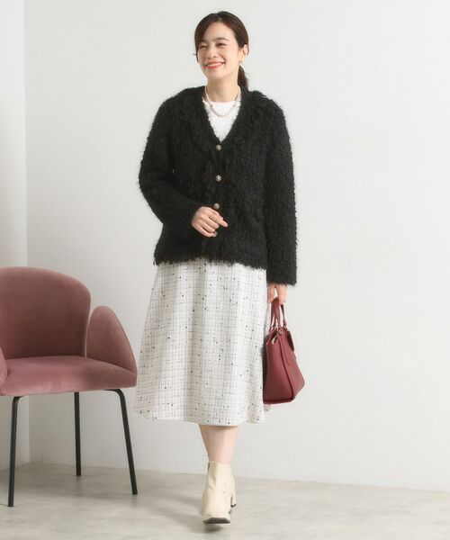 ITS'DEMO / イッツデモ ノーカラージャケット | ファンシーヤーンニットジャケット | 詳細6