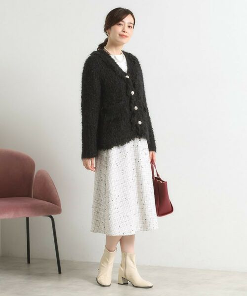 ITS'DEMO / イッツデモ ノーカラージャケット | ファンシーヤーンニットジャケット | 詳細7