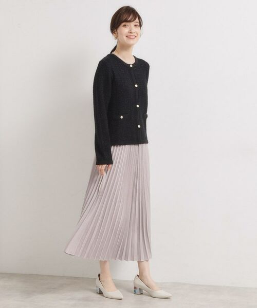 ITS'DEMO / イッツデモ ノーカラージャケット | 【手洗い可】ラメツイードニットジャケット | 詳細8