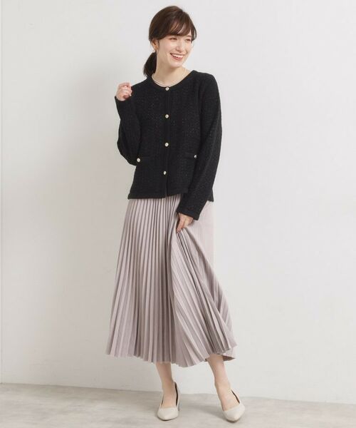 ITS'DEMO / イッツデモ ノーカラージャケット | 【手洗い可】ラメツイードニットジャケット | 詳細9