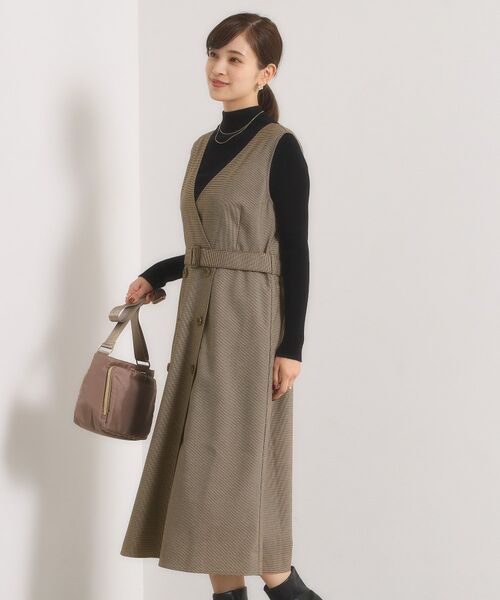 ITS'DEMO / イッツデモ ミニ丈・ひざ丈ワンピース | 【手洗い可】チェック柄ジャンスカ | 詳細10