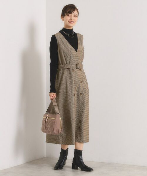 ITS'DEMO / イッツデモ ミニ丈・ひざ丈ワンピース | 【手洗い可】チェック柄ジャンスカ | 詳細12