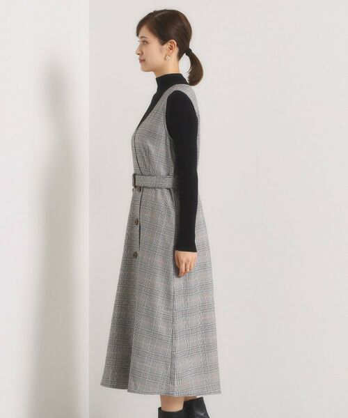 ITS'DEMO / イッツデモ ミニ丈・ひざ丈ワンピース | 【手洗い可】チェック柄ジャンスカ | 詳細15