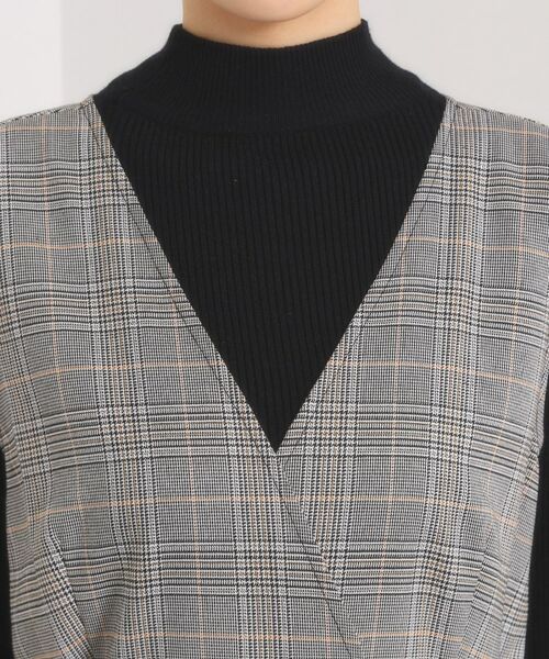 ITS'DEMO / イッツデモ ミニ丈・ひざ丈ワンピース | 【手洗い可】チェック柄ジャンスカ | 詳細17