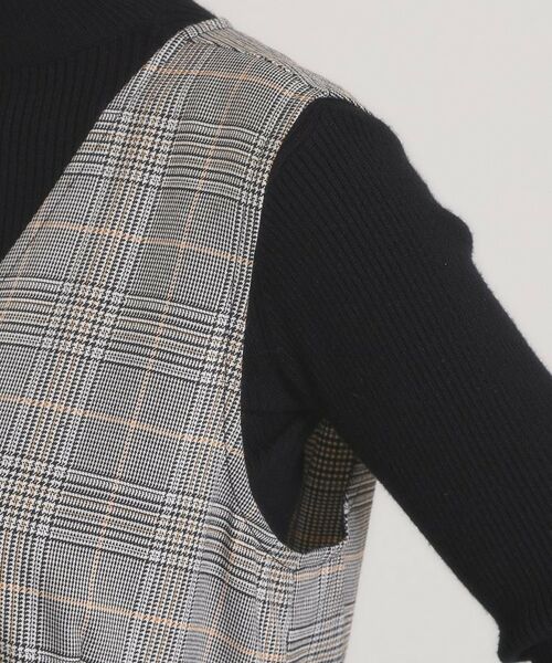 ITS'DEMO / イッツデモ ミニ丈・ひざ丈ワンピース | 【手洗い可】チェック柄ジャンスカ | 詳細18