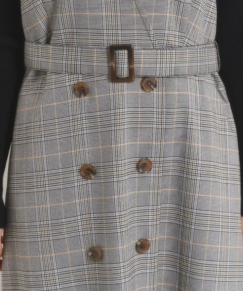 ITS'DEMO / イッツデモ ミニ丈・ひざ丈ワンピース | 【手洗い可】チェック柄ジャンスカ | 詳細19