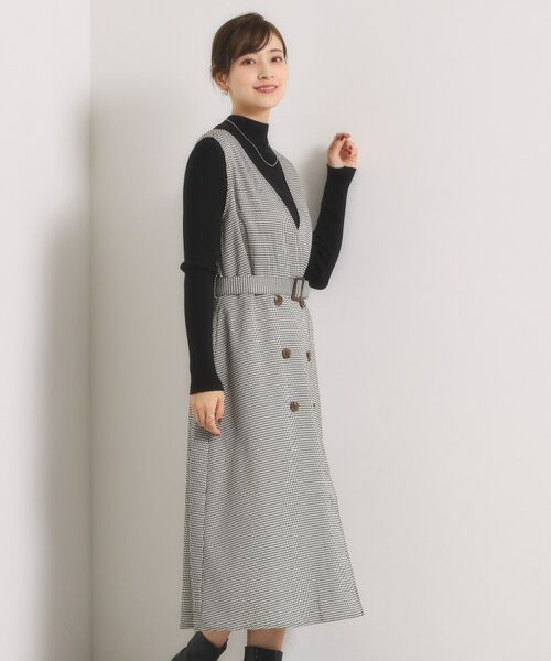 ITS'DEMO / イッツデモ ミニ丈・ひざ丈ワンピース | 【手洗い可】チェック柄ジャンスカ | 詳細6