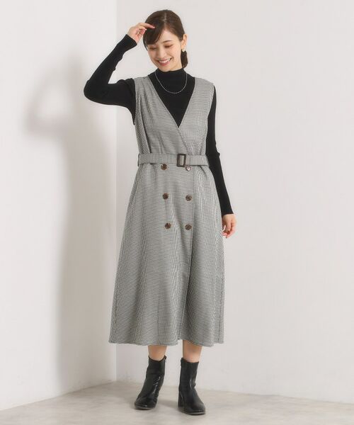 ITS'DEMO / イッツデモ ミニ丈・ひざ丈ワンピース | 【手洗い可】チェック柄ジャンスカ | 詳細7