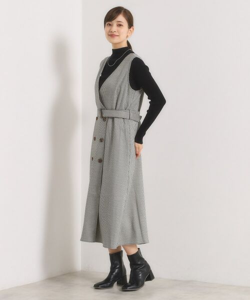 ITS'DEMO / イッツデモ ミニ丈・ひざ丈ワンピース | 【手洗い可】チェック柄ジャンスカ | 詳細8