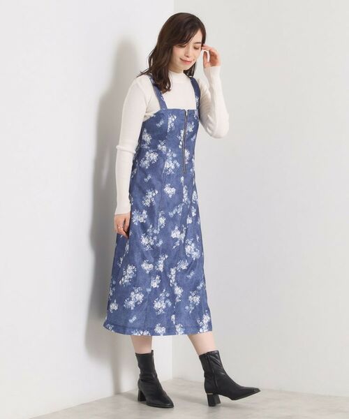ITS'DEMO / イッツデモ ミニ丈・ひざ丈ワンピース | 【手洗い可】デニム風ジャンスカ | 詳細10