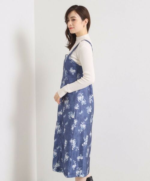 ITS'DEMO / イッツデモ ミニ丈・ひざ丈ワンピース | 【手洗い可】デニム風ジャンスカ | 詳細14