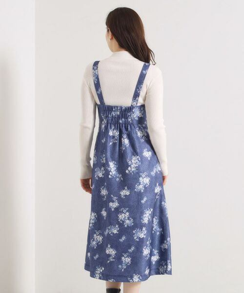 ITS'DEMO / イッツデモ ミニ丈・ひざ丈ワンピース | 【手洗い可】デニム風ジャンスカ | 詳細15