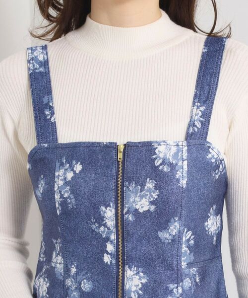 ITS'DEMO / イッツデモ ミニ丈・ひざ丈ワンピース | 【手洗い可】デニム風ジャンスカ | 詳細16