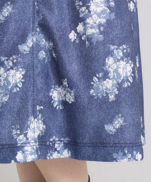 ITS'DEMO / イッツデモ ミニ丈・ひざ丈ワンピース | 【手洗い可】デニム風ジャンスカ | 詳細19
