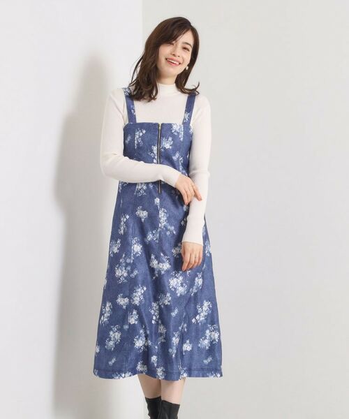 ITS'DEMO / イッツデモ ミニ丈・ひざ丈ワンピース | 【手洗い可】デニム風ジャンスカ | 詳細9