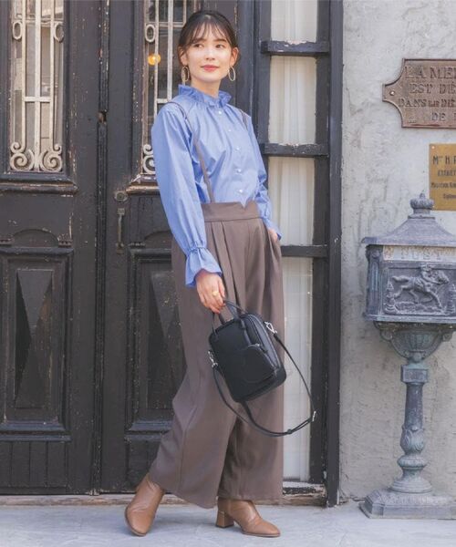 ITS'DEMO / イッツデモ シャツ・ブラウス | 【洗濯機OK】スタンドフリルブラウス | 詳細1