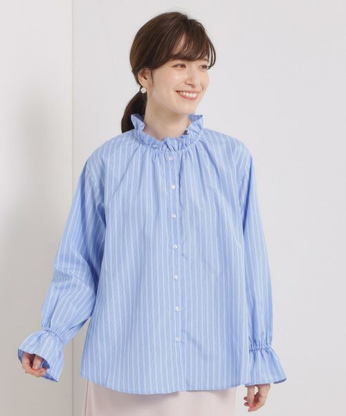 ITS'DEMO / イッツデモ シャツ・ブラウス | 【洗濯機OK】スタンドフリルブラウス | 詳細15