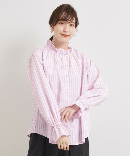 ITS'DEMO / イッツデモ シャツ・ブラウス | 【洗濯機OK】スタンドフリルブラウス | 詳細8