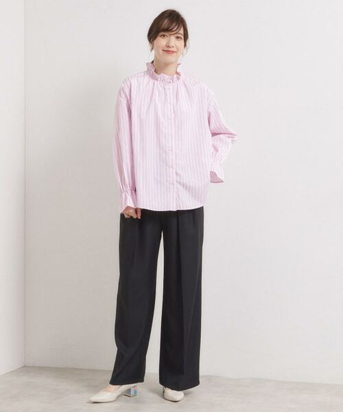 ITS'DEMO / イッツデモ シャツ・ブラウス | 【洗濯機OK】スタンドフリルブラウス | 詳細9