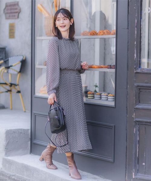 ITS'DEMO / イッツデモ シャツ・ブラウス | 【手洗い可／セットアップ可】チェックスタンドフリルブラウス | 詳細1