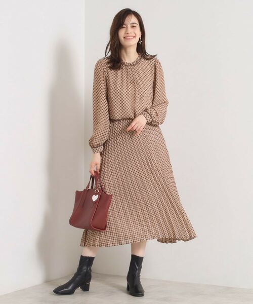 ITS'DEMO / イッツデモ シャツ・ブラウス | 【手洗い可／セットアップ可】チェックスタンドフリルブラウス | 詳細10