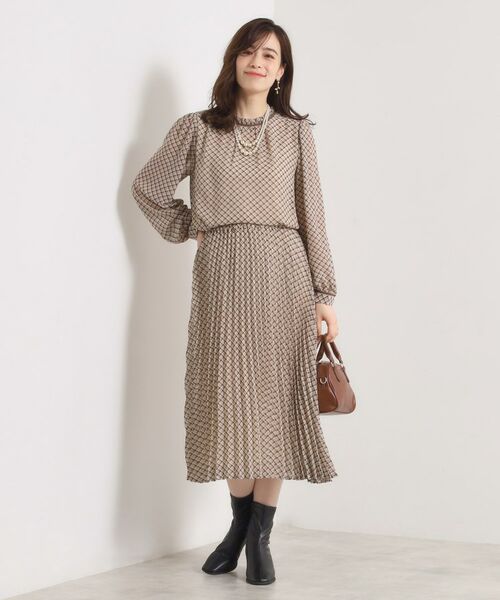 ITS'DEMO / イッツデモ シャツ・ブラウス | 【手洗い可／セットアップ可】チェックスタンドフリルブラウス | 詳細13