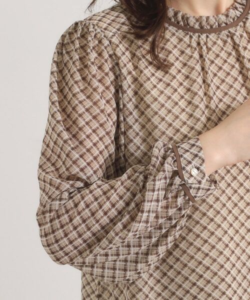 ITS'DEMO / イッツデモ シャツ・ブラウス | 【手洗い可／セットアップ可】チェックスタンドフリルブラウス | 詳細21