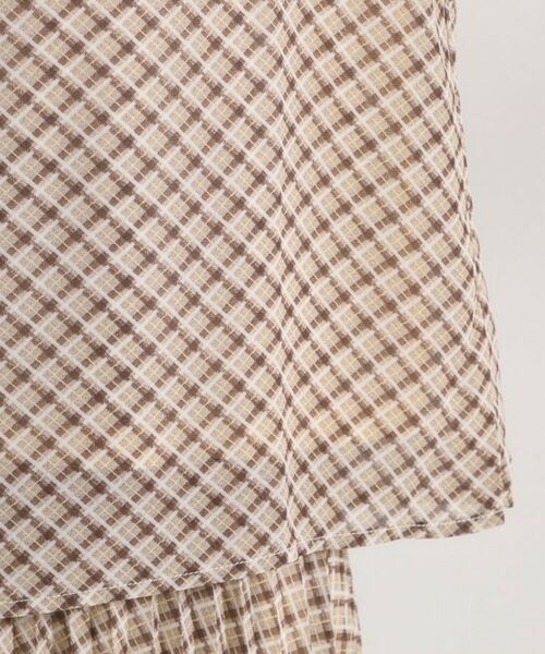 ITS'DEMO / イッツデモ シャツ・ブラウス | 【手洗い可／セットアップ可】チェックスタンドフリルブラウス | 詳細23