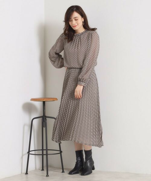 ITS'DEMO / イッツデモ シャツ・ブラウス | 【手洗い可／セットアップ可】チェックスタンドフリルブラウス | 詳細6