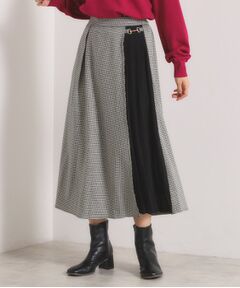 ITS'DEMO / イッツデモ ショート・ハーフ・半端丈パンツ | 【手洗い可】チェック切替ガウチョパンツ