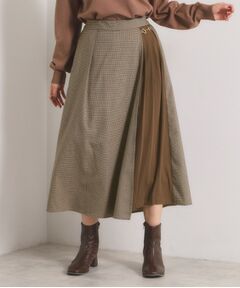 ITS'DEMO / イッツデモ ショート・ハーフ・半端丈パンツ | 【手洗い可】チェック切替ガウチョパンツ