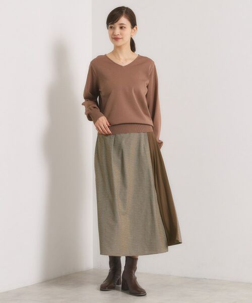 ITS'DEMO / イッツデモ ショート・ハーフ・半端丈パンツ | 【手洗い可】チェック切替ガウチョパンツ | 詳細10