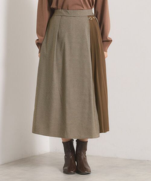 ITS'DEMO / イッツデモ ショート・ハーフ・半端丈パンツ | 【手洗い可】チェック切替ガウチョパンツ | 詳細13