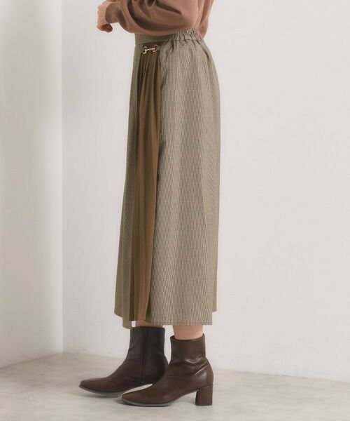 ITS'DEMO / イッツデモ ショート・ハーフ・半端丈パンツ | 【手洗い可】チェック切替ガウチョパンツ | 詳細14