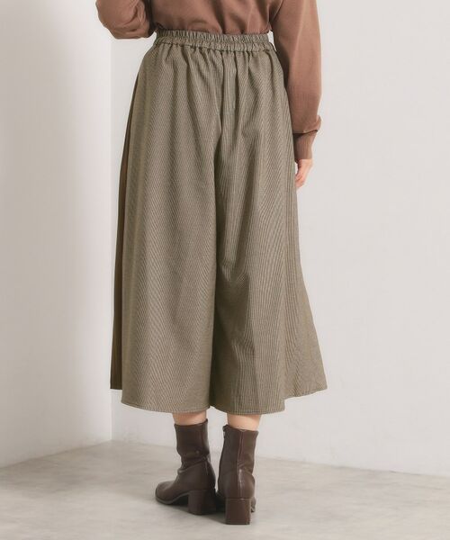 ITS'DEMO / イッツデモ ショート・ハーフ・半端丈パンツ | 【手洗い可】チェック切替ガウチョパンツ | 詳細15