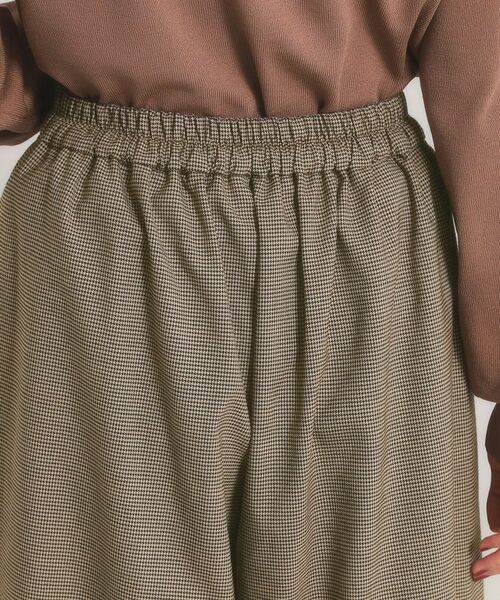 ITS'DEMO / イッツデモ ショート・ハーフ・半端丈パンツ | 【手洗い可】チェック切替ガウチョパンツ | 詳細17