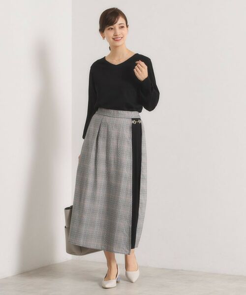 ITS'DEMO / イッツデモ ショート・ハーフ・半端丈パンツ | 【手洗い可】チェック切替ガウチョパンツ | 詳細2