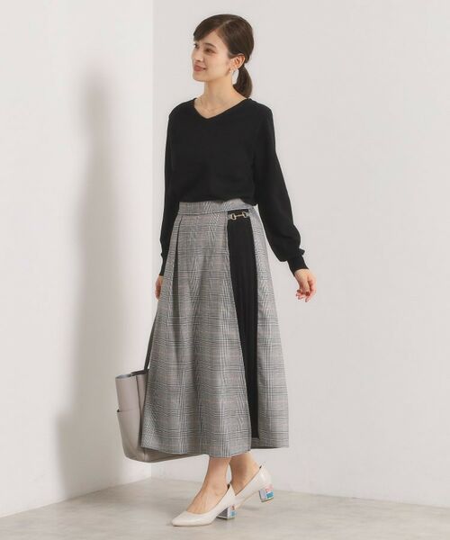 ITS'DEMO / イッツデモ ショート・ハーフ・半端丈パンツ | 【手洗い可】チェック切替ガウチョパンツ | 詳細3