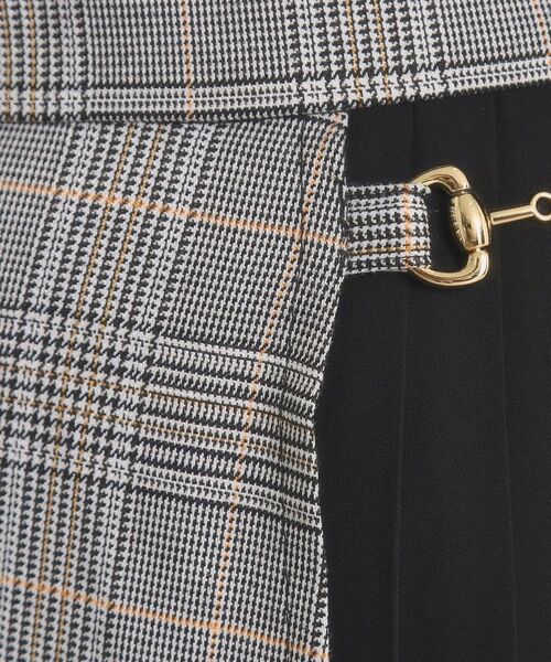 ITS'DEMO / イッツデモ ショート・ハーフ・半端丈パンツ | 【手洗い可】チェック切替ガウチョパンツ | 詳細4