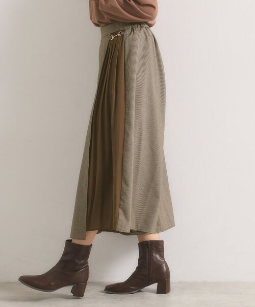 ITS'DEMO / イッツデモ ショート・ハーフ・半端丈パンツ | 【手洗い可】チェック切替ガウチョパンツ | 詳細9