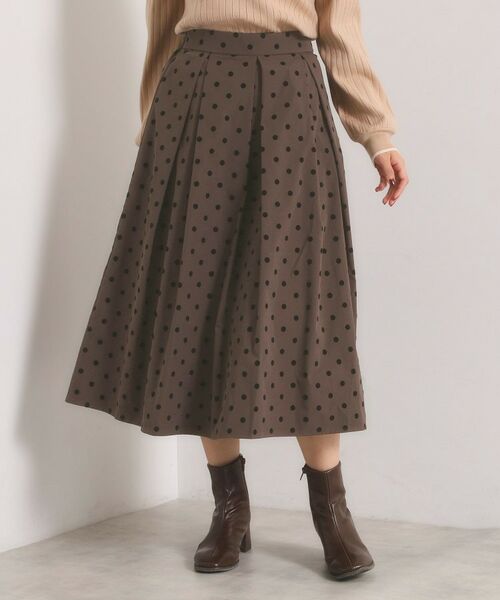 ITS'DEMO / イッツデモ スカート | 【手洗い可】フロッキードットスカート | 詳細12