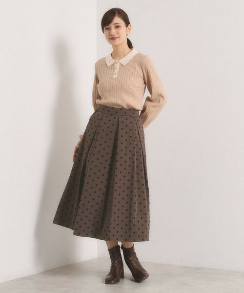 ITS'DEMO / イッツデモ スカート | 【手洗い可】フロッキードットスカート | 詳細14