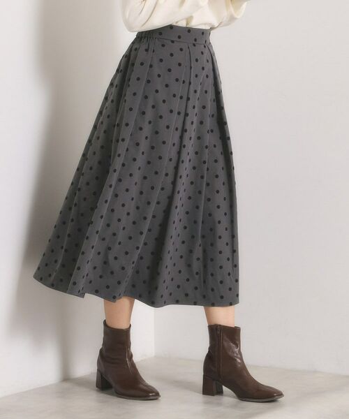 ITS'DEMO / イッツデモ スカート | 【手洗い可】フロッキードットスカート | 詳細4