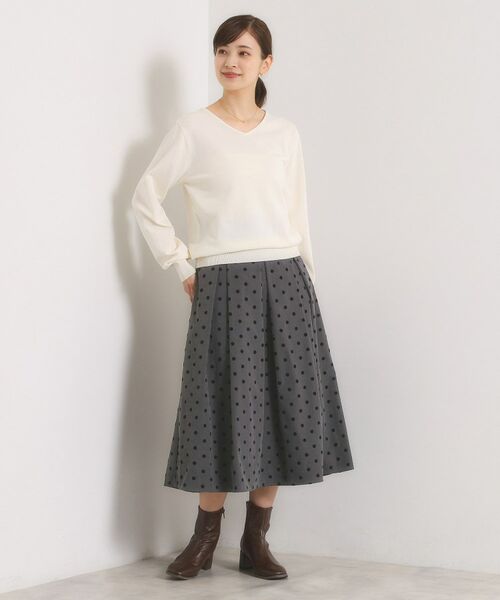 ITS'DEMO / イッツデモ スカート | 【手洗い可】フロッキードットスカート | 詳細5